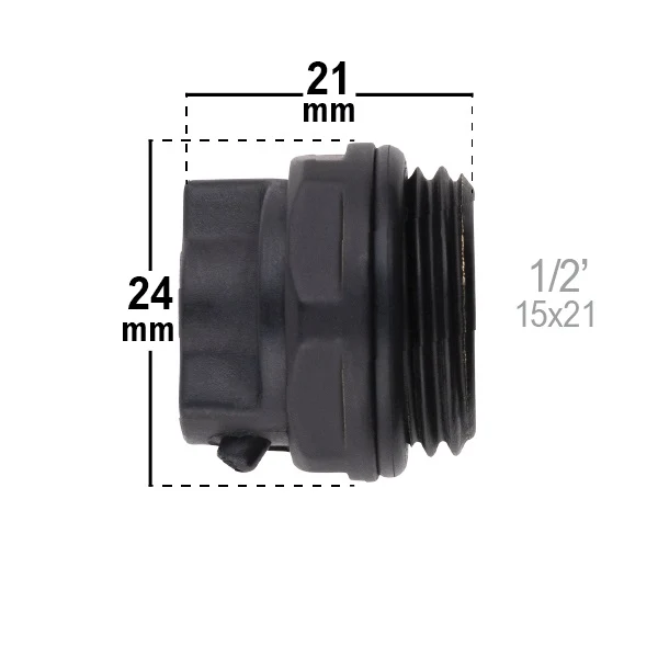 Bujão de ventilação para radiador preto