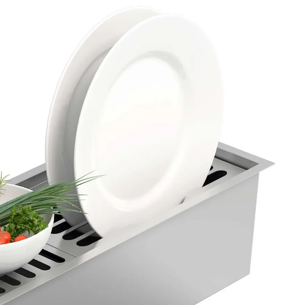 Escorredor de Pratos Debacco Inox 30cm para Canal Organizador