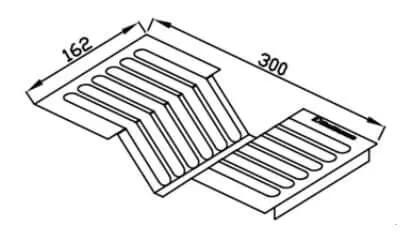 Escorredor de Pratos Debacco Inox 30cm para Canal Organizador