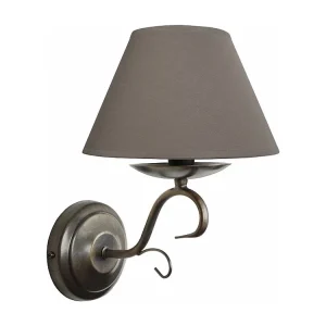 Aplique TOSEL EPOCA tecido braço taupe D28 x H15 cm