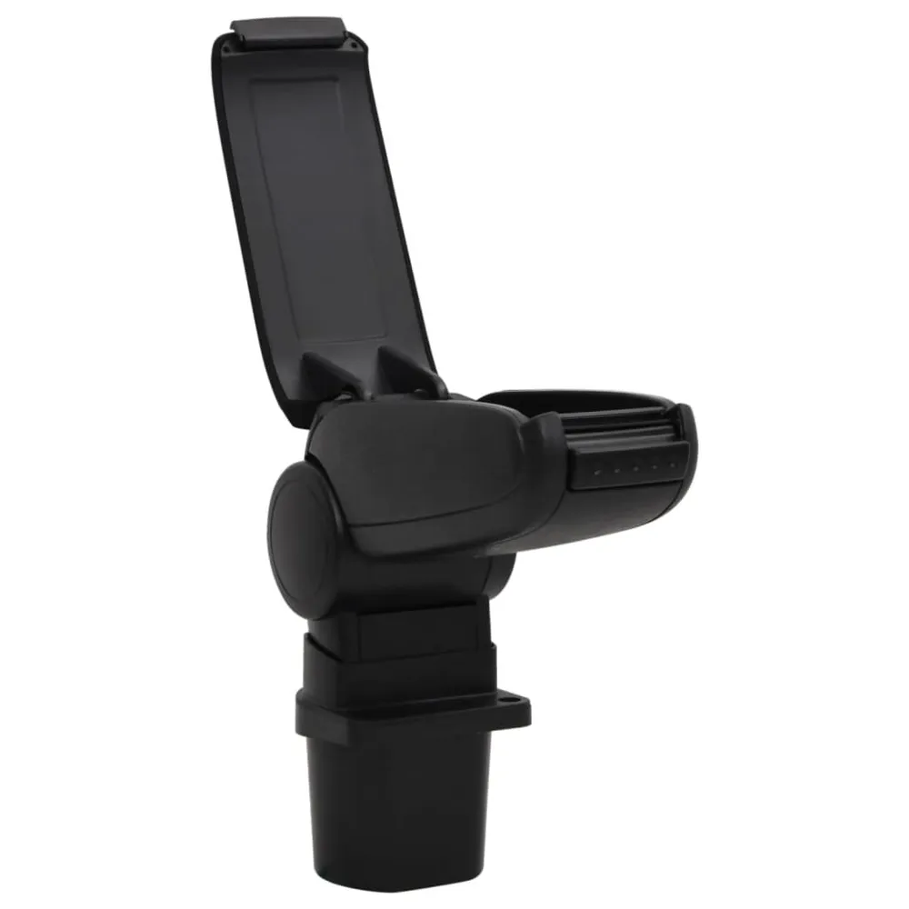 Apoio de braço para carro 12x31x(29,5-47) cm ABS preto