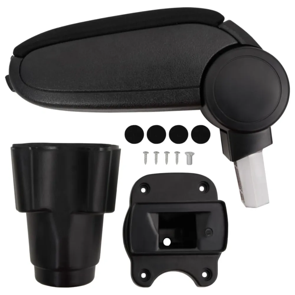 Apoio de braço para carro 12x33x(34-50) cm ABS preto
