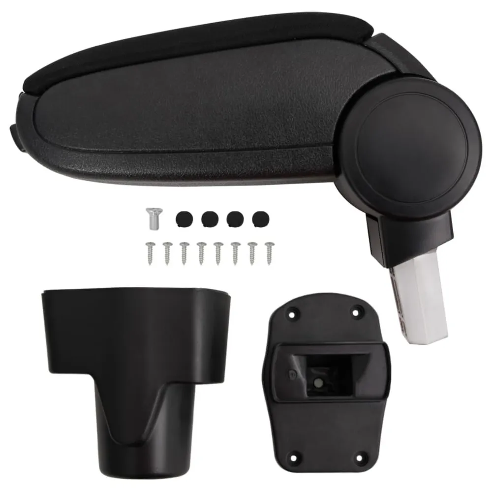 Apoio de braço para carro 13x34x(36,5-53) cm ABS preto