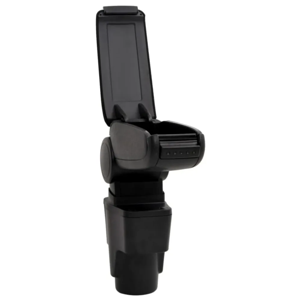 Apoio de braço para carro 13x34x(36,5-53) cm ABS preto