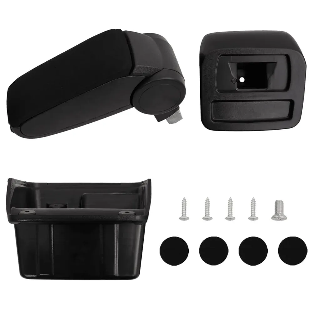 Apoio de braço para carro 15x31x(28-44) cm ABS preto