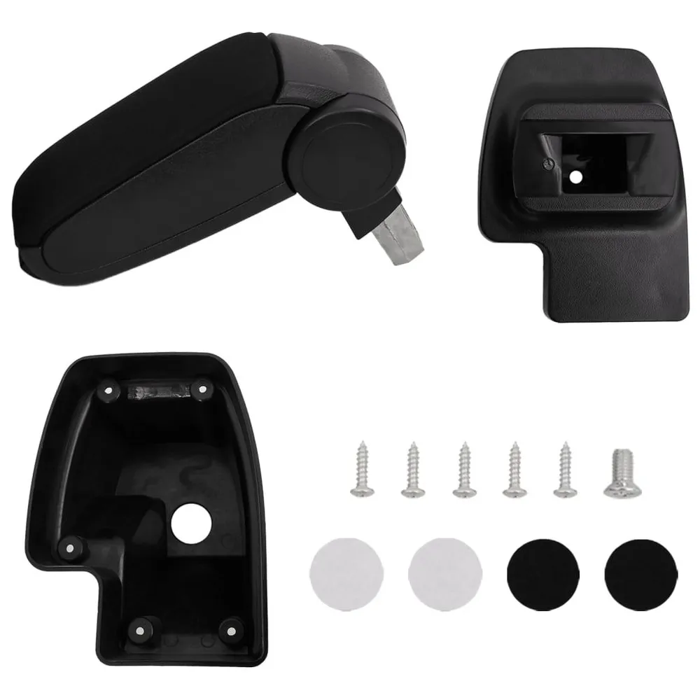 Apoio de braço para carro 15x35x(33-49,5) cm ABS preto