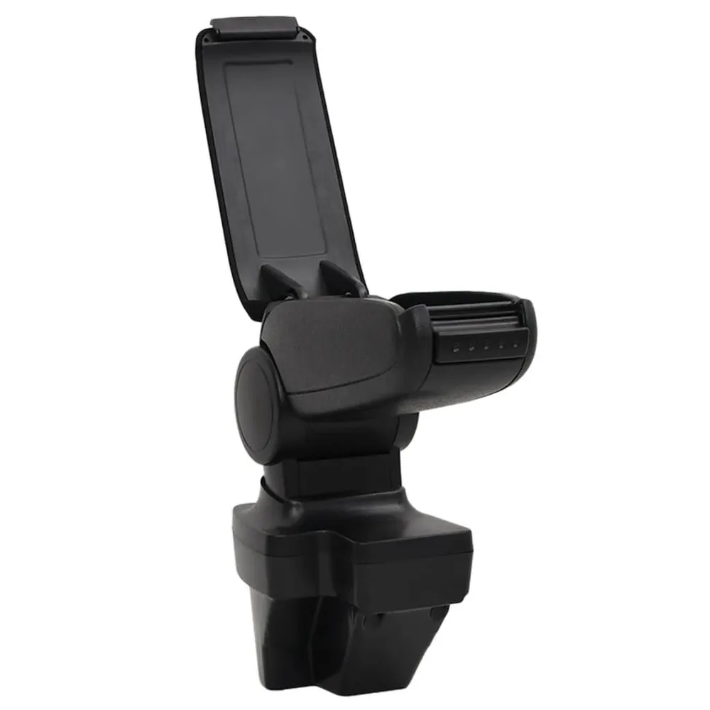 Apoio de braço para carro 15x35x(33-49,5) cm ABS preto