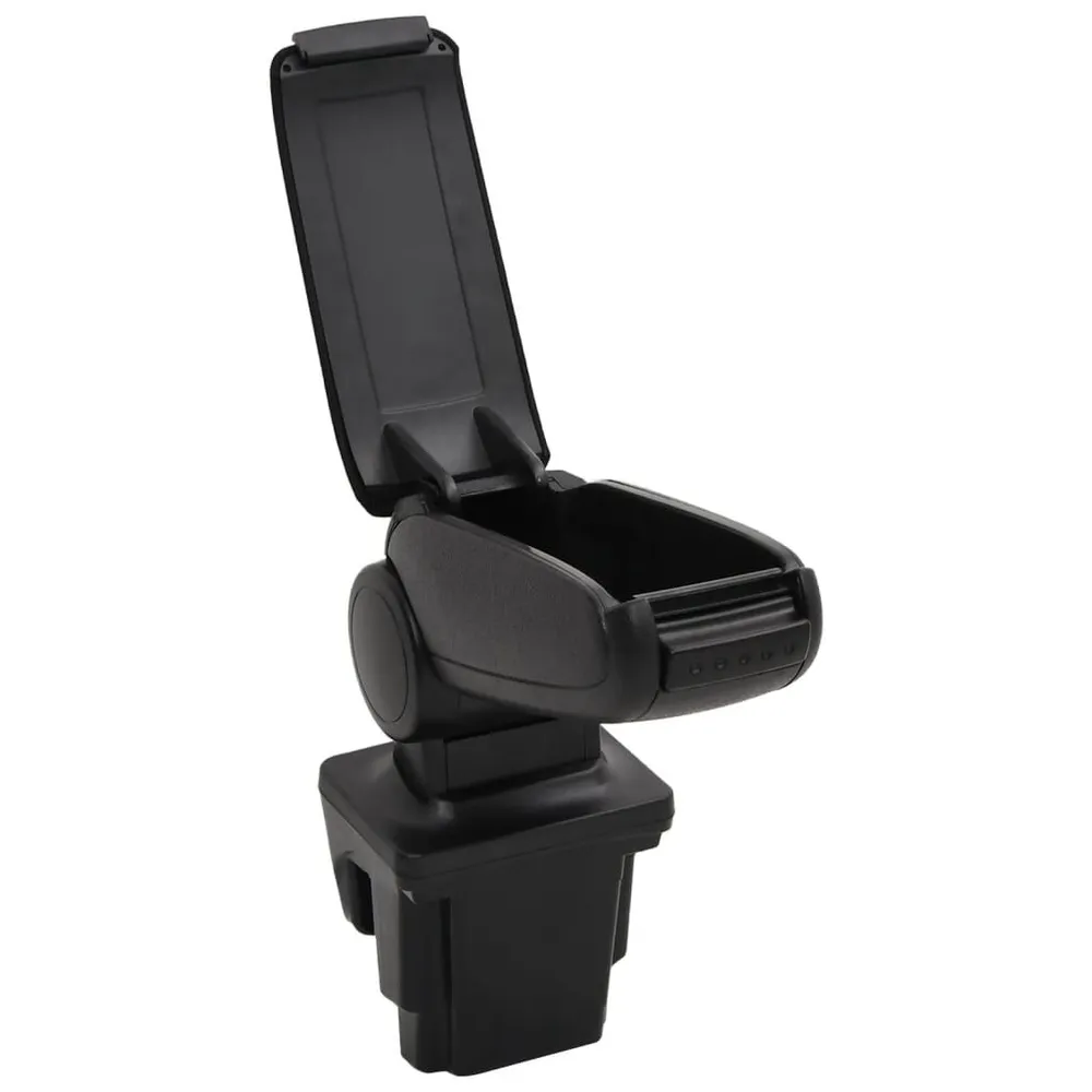 Apoio de braço para carro 16x32x(35-50,5) cm ABS preto