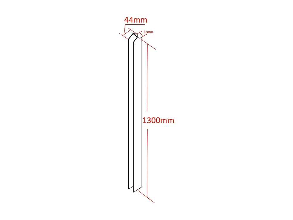 Conector para divisória em alumínio A130 cm preto TOLLESON