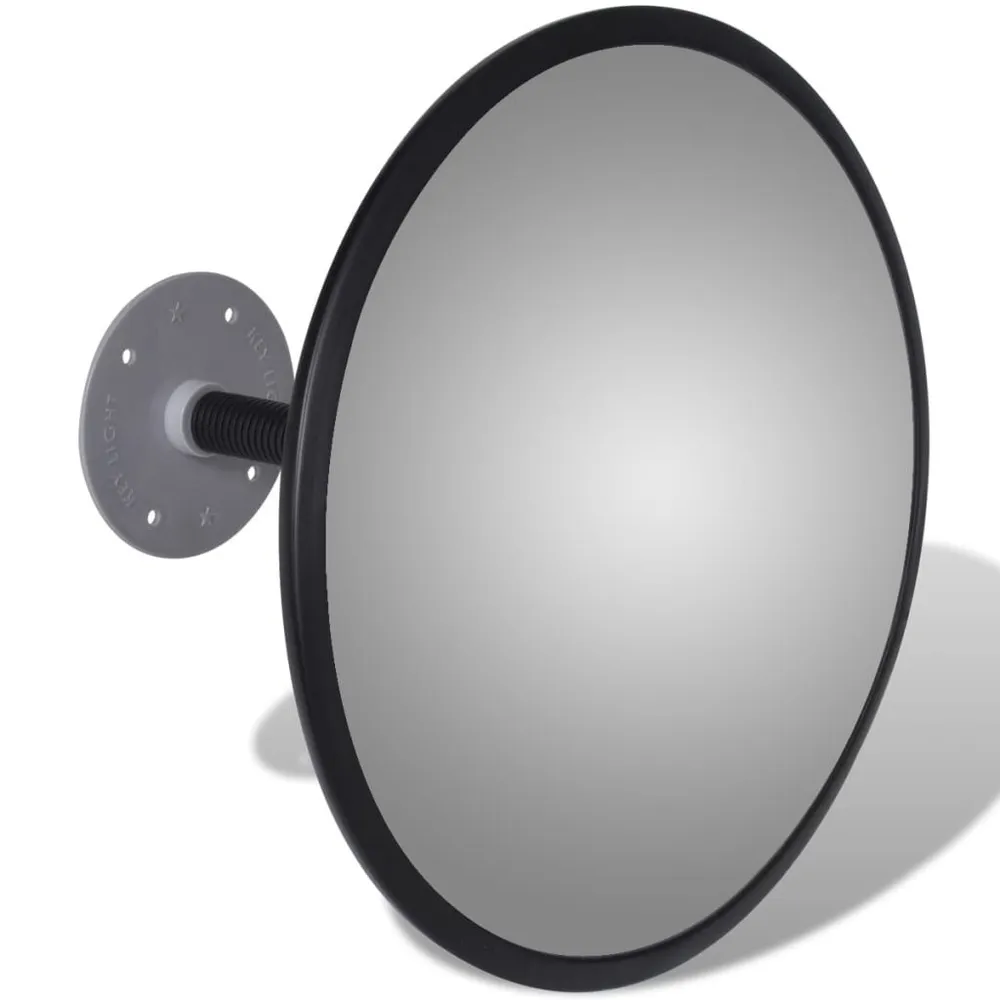 Espelho retrovisor interior convexo em acrílico 30 cm- preto