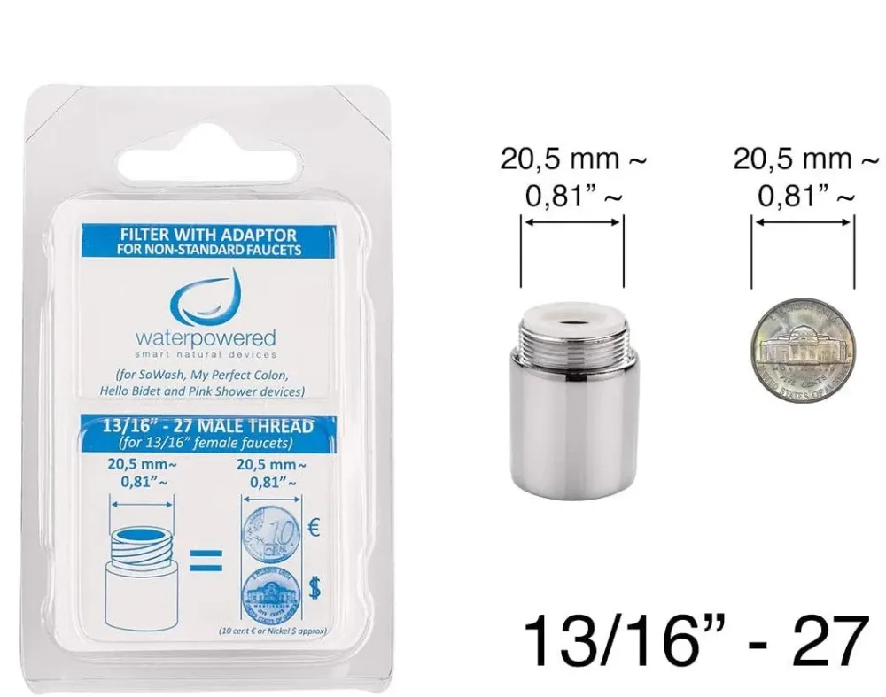 Suporte para arejador de torneira não padrão | Rosca externa 13/16"-27
