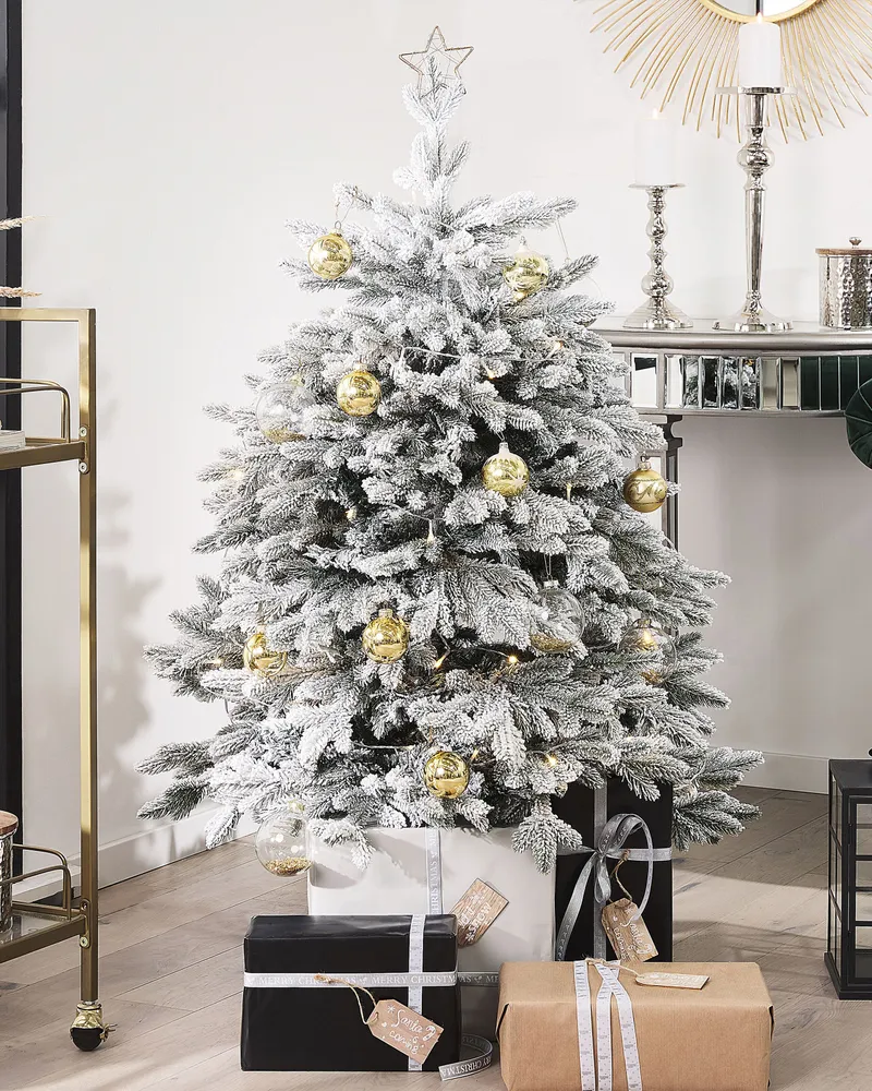 Resistente para Inverno Árvore de natal com efeito de neve branca 120 cm FORAKER