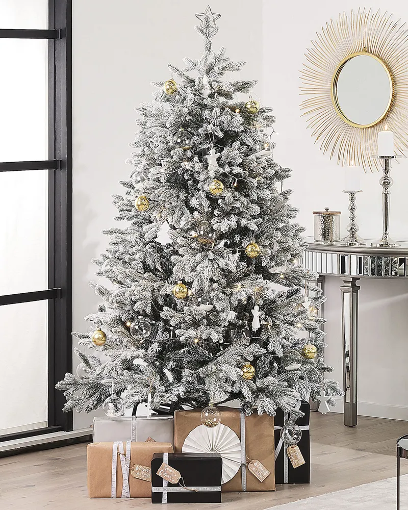 Árvore de natal com efeito de neve branca 180 cm FORAKER - Compatível Universal