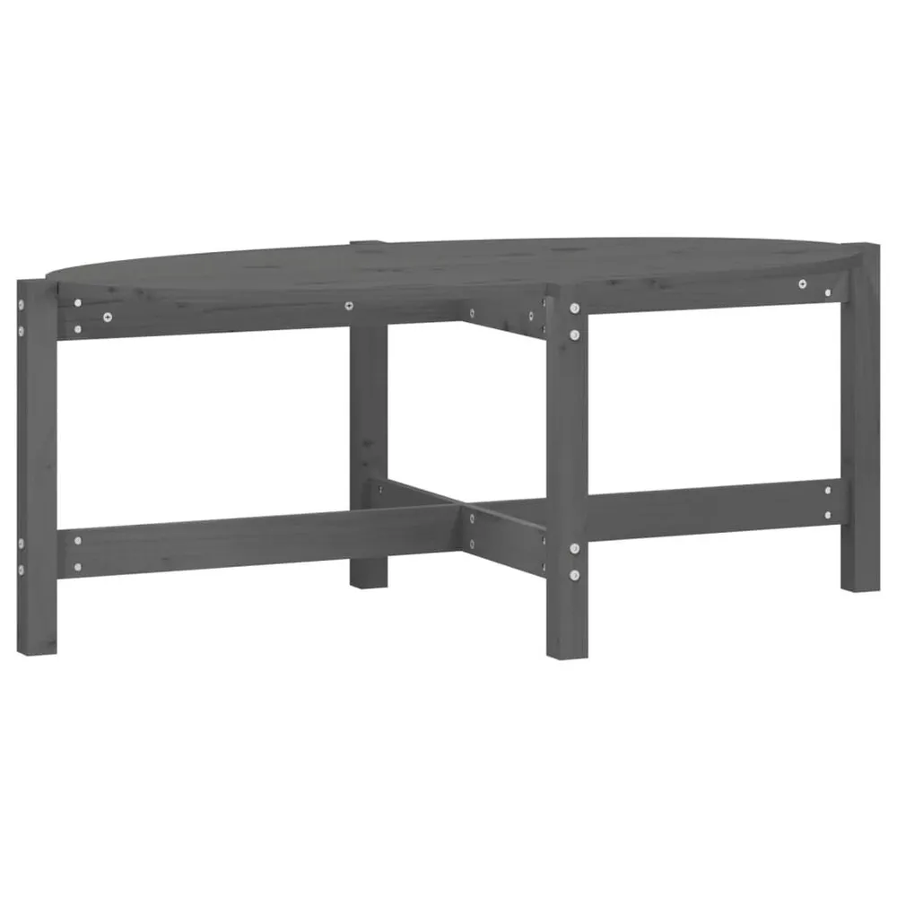 Mesa de centro 118x63x45 cm madeira de pinho maciç cinza