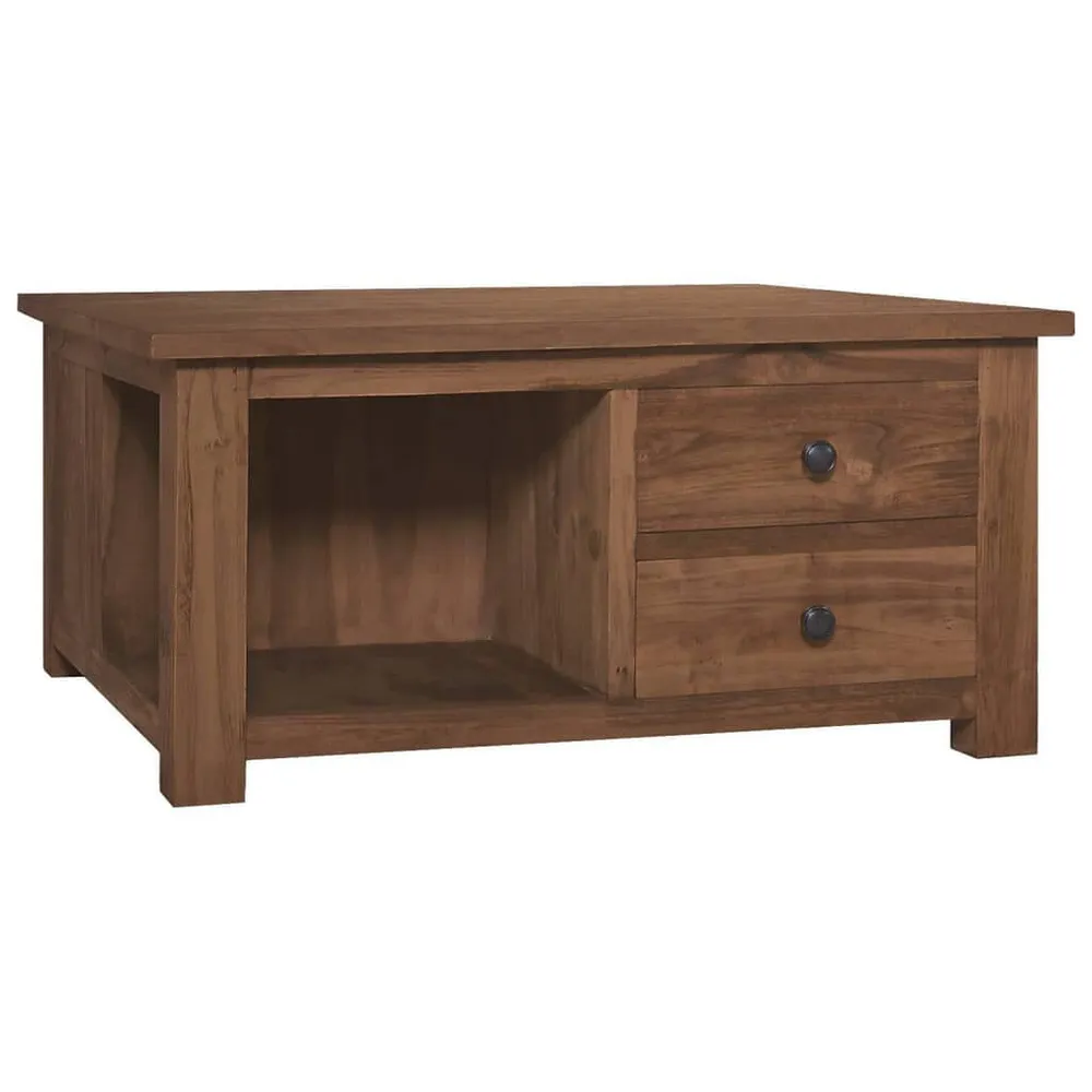 Mesa de centro 68x68x33 cm madeira de teca maciç