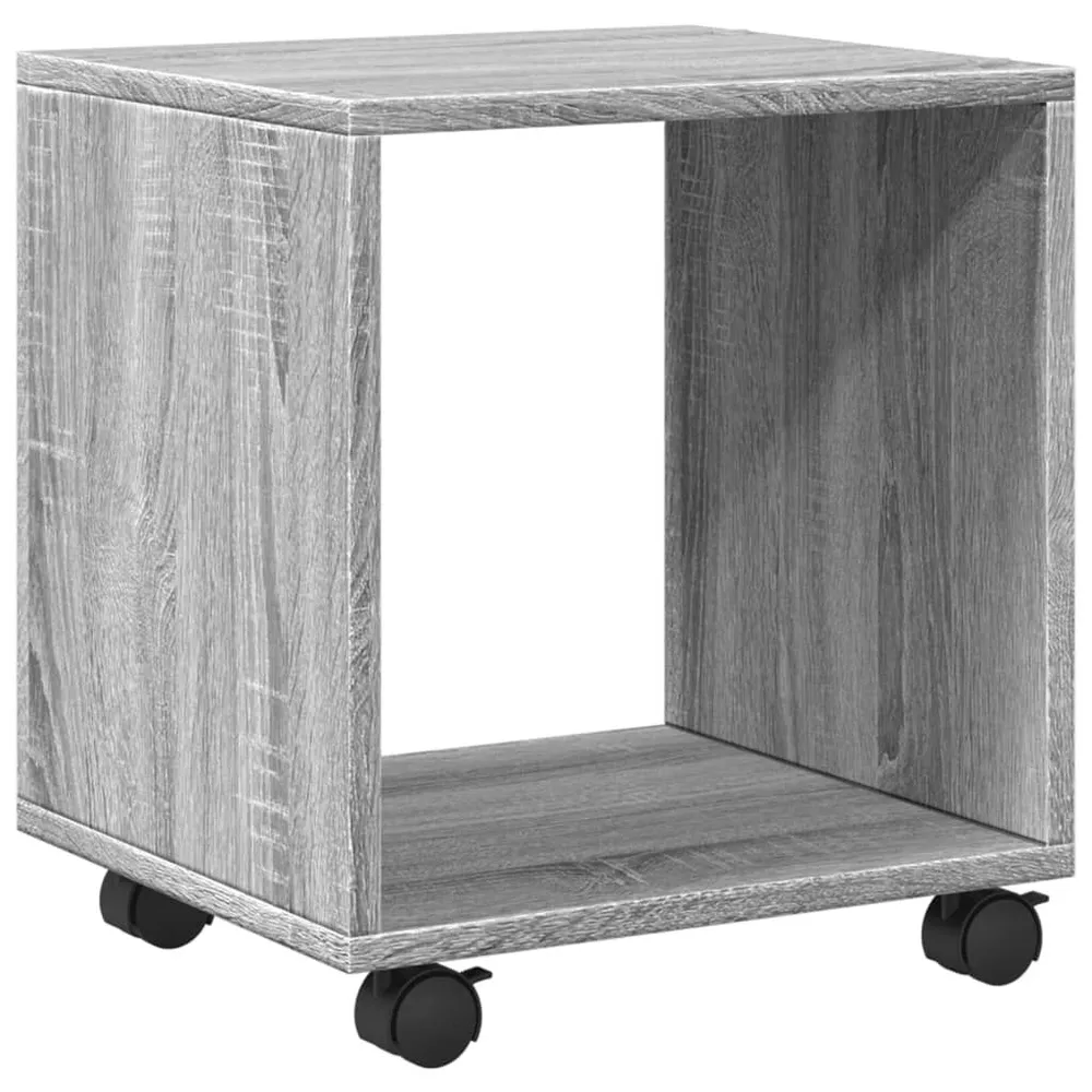 Móvel com rodas 37x33x42,5 cm derivados de madeira cinza sonoma