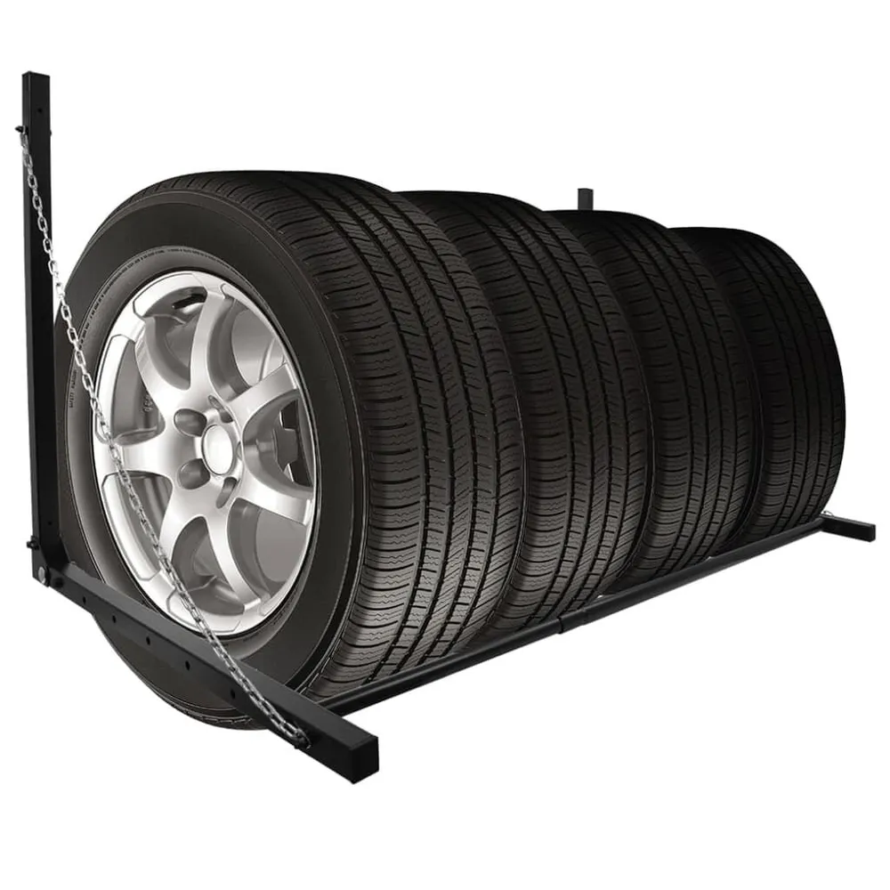 ProPlus Estante de parede para pneus ço preto