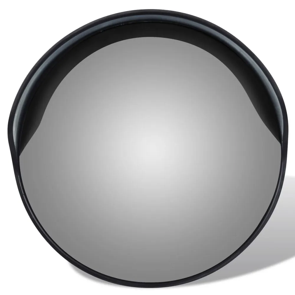 Espelho de trânsito para exterior Convex 30cm plástico preto
