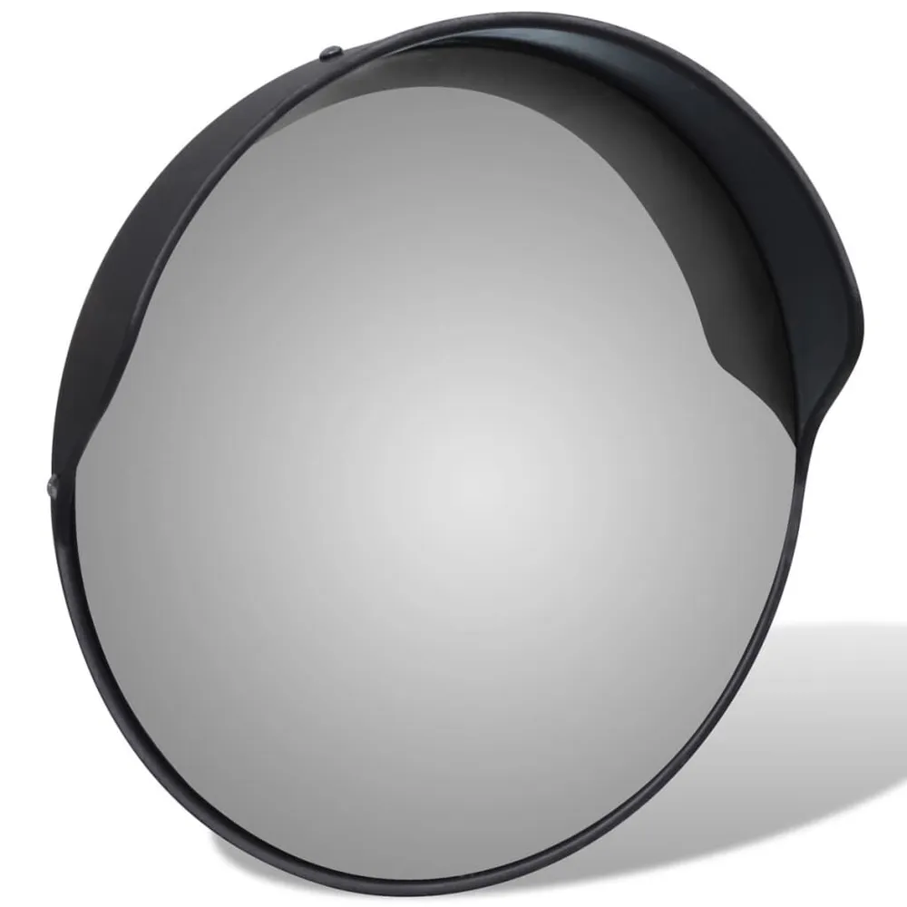 Espelho de trânsito para exterior Convex 30cm plástico preto