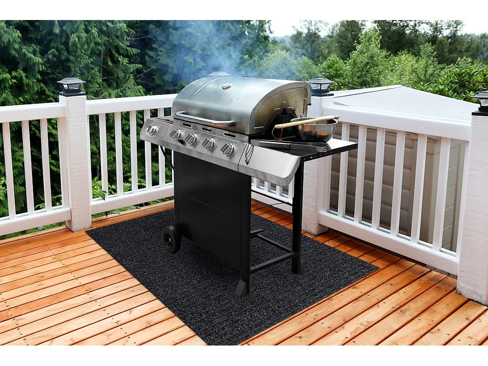 Tapete protetor de grelha GIN 2057 para terraço, exterior - antracite 120x120 cm