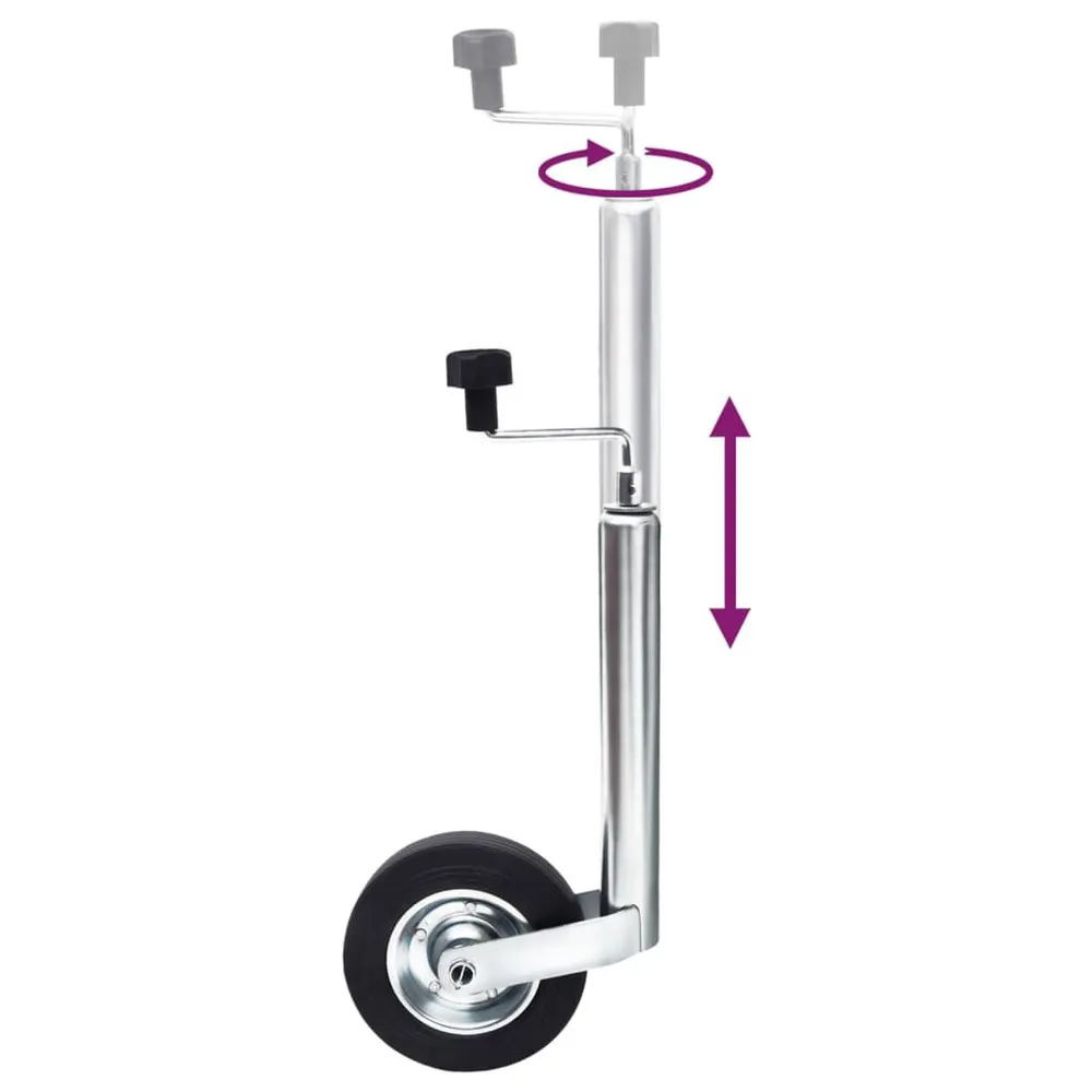 Roda jockey para reboque 48 mm ço galvanizado