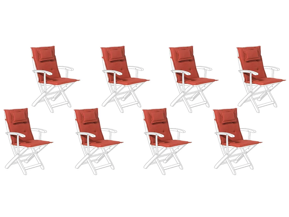 Set 8 Outdoor Seat/Back Cushions Carmim MAUI