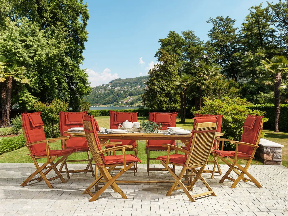 Set 8 Outdoor Seat/Back Cushions Carmim MAUI