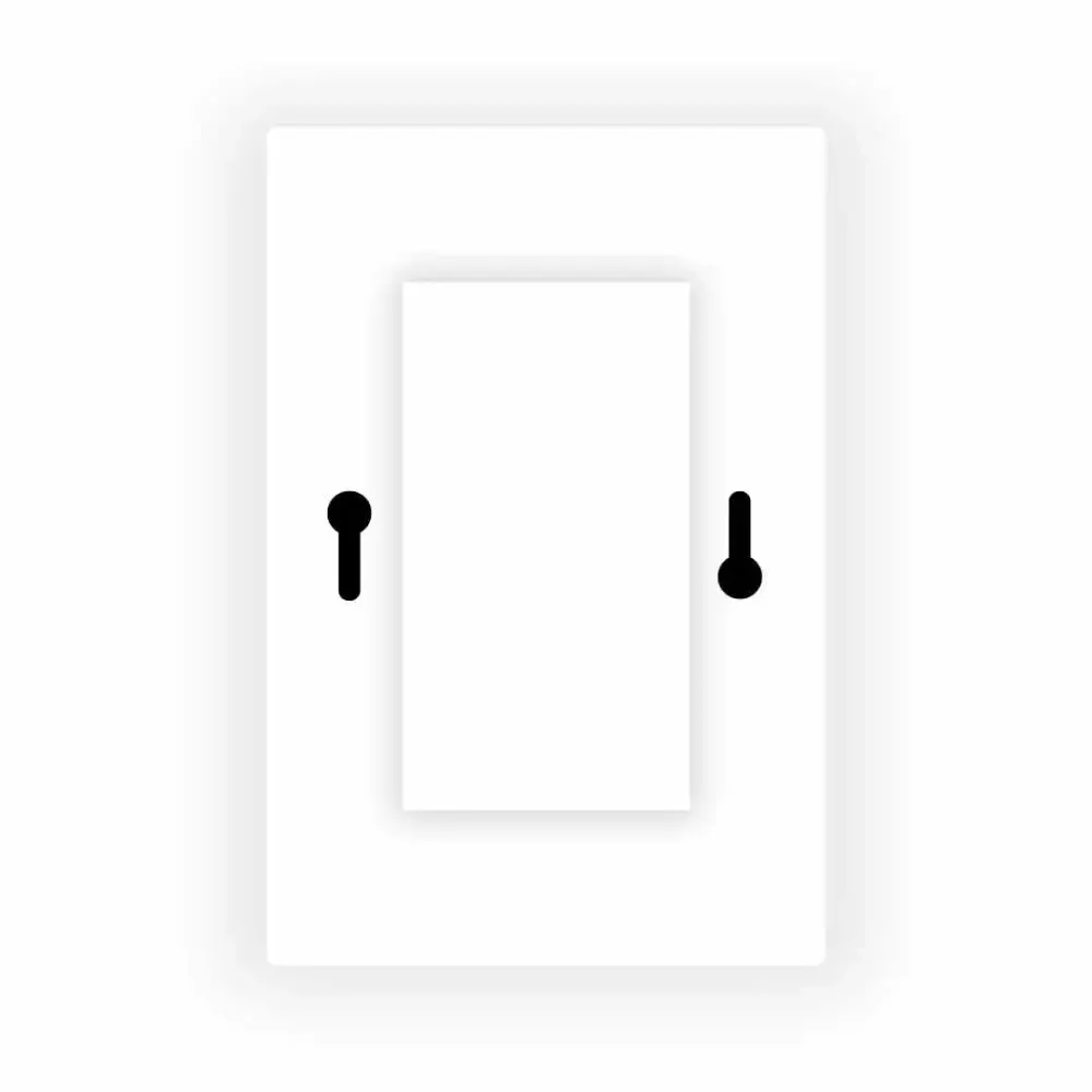 Livolo | Branco brilhante | Adaptador Janela dupla Cobertura de parede dupla