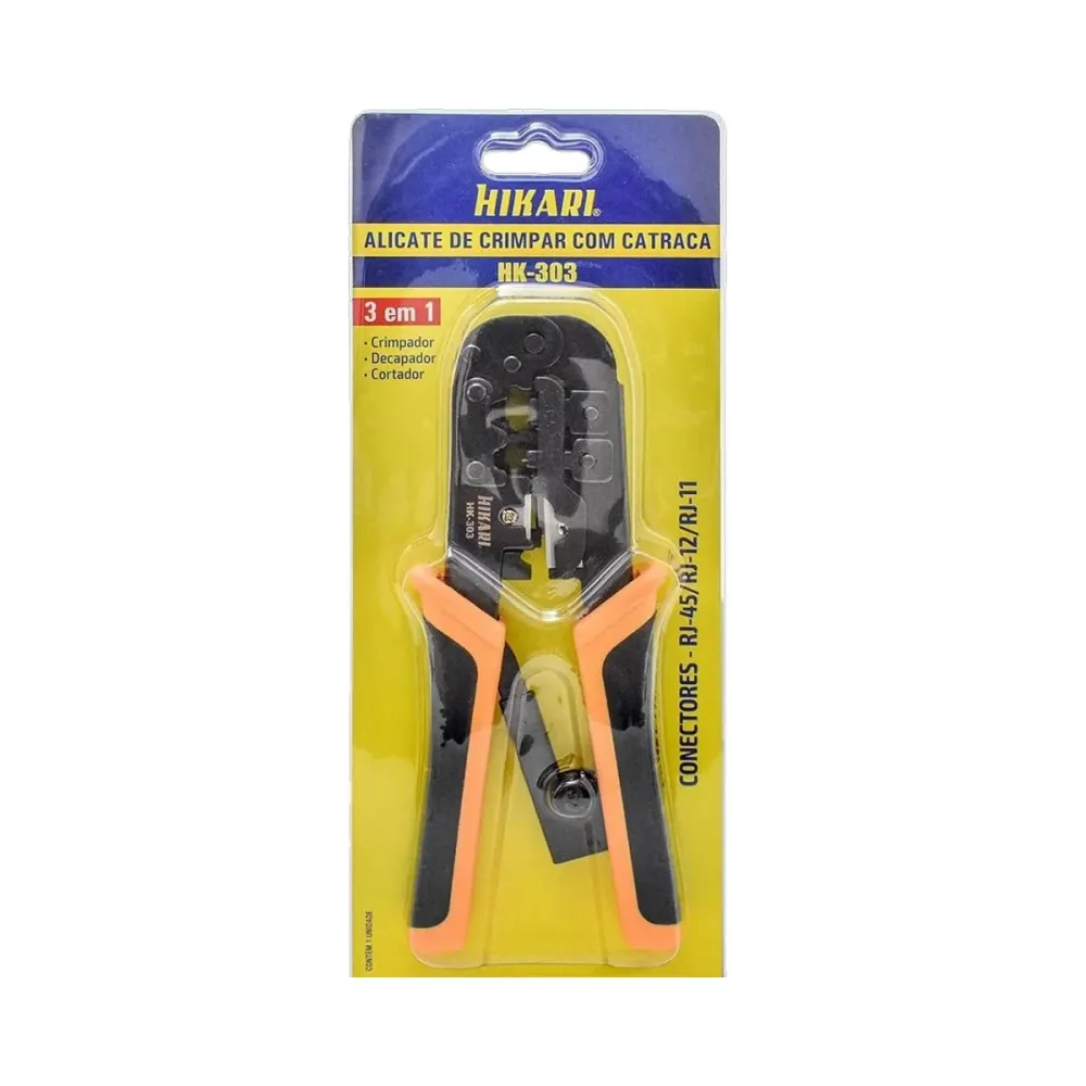 Alicate de Crimpar com Catraca HK-303 HIKARI