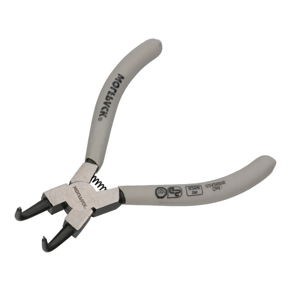 Alicate para éis de retenção curvos, 125 mm. ço DIN 5254. éis de retenção, éis de retenção, éis de retenção