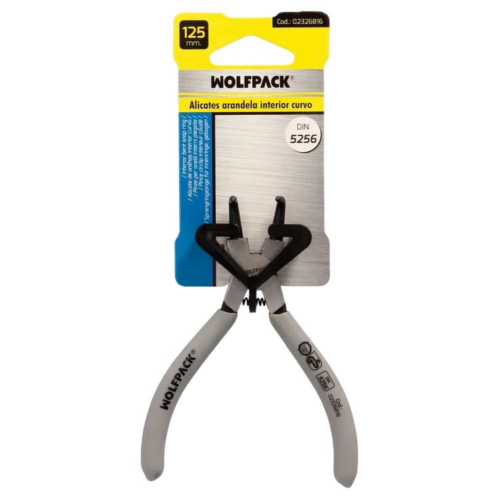 Alicate para éis de retenção curvos, 125 mm. ço DIN 5254. éis de retenção, éis de retenção, éis de retenção
