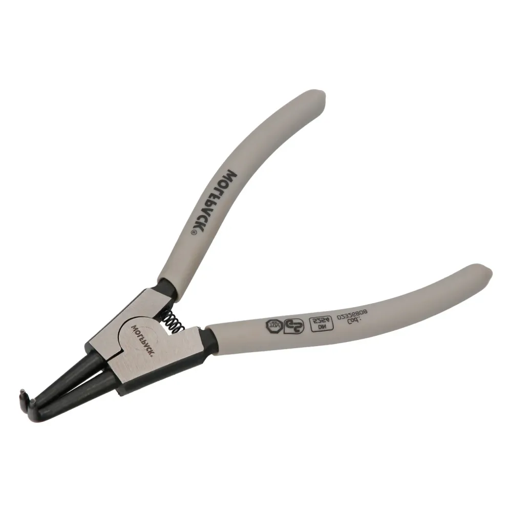 Alicate para éis de retenção externos curvos, 175 mm. ço DIN 5254. éis de retenção, éis de retenção, éis de retenção