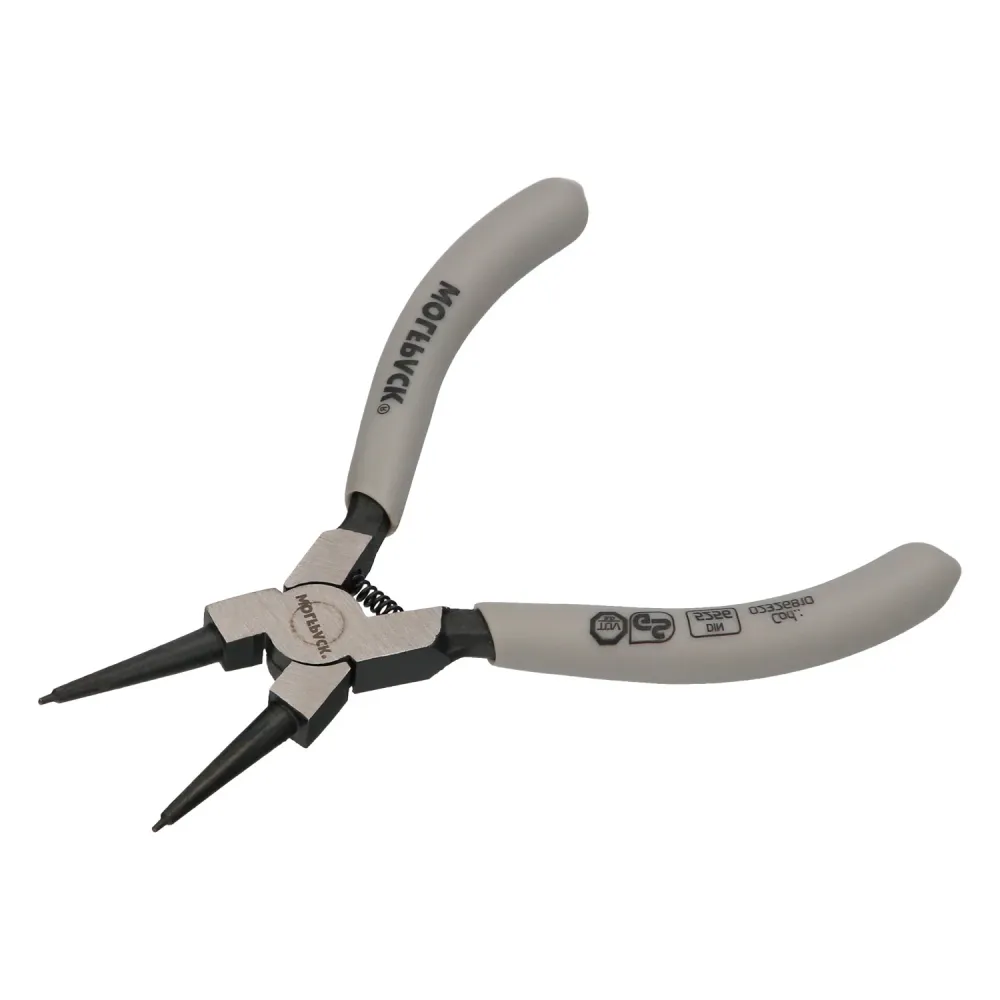 Alicate para éis de retenção reto, 125 mm. ço DIN 5256. éis de retenção, éis de retenção, éis de retenção.
