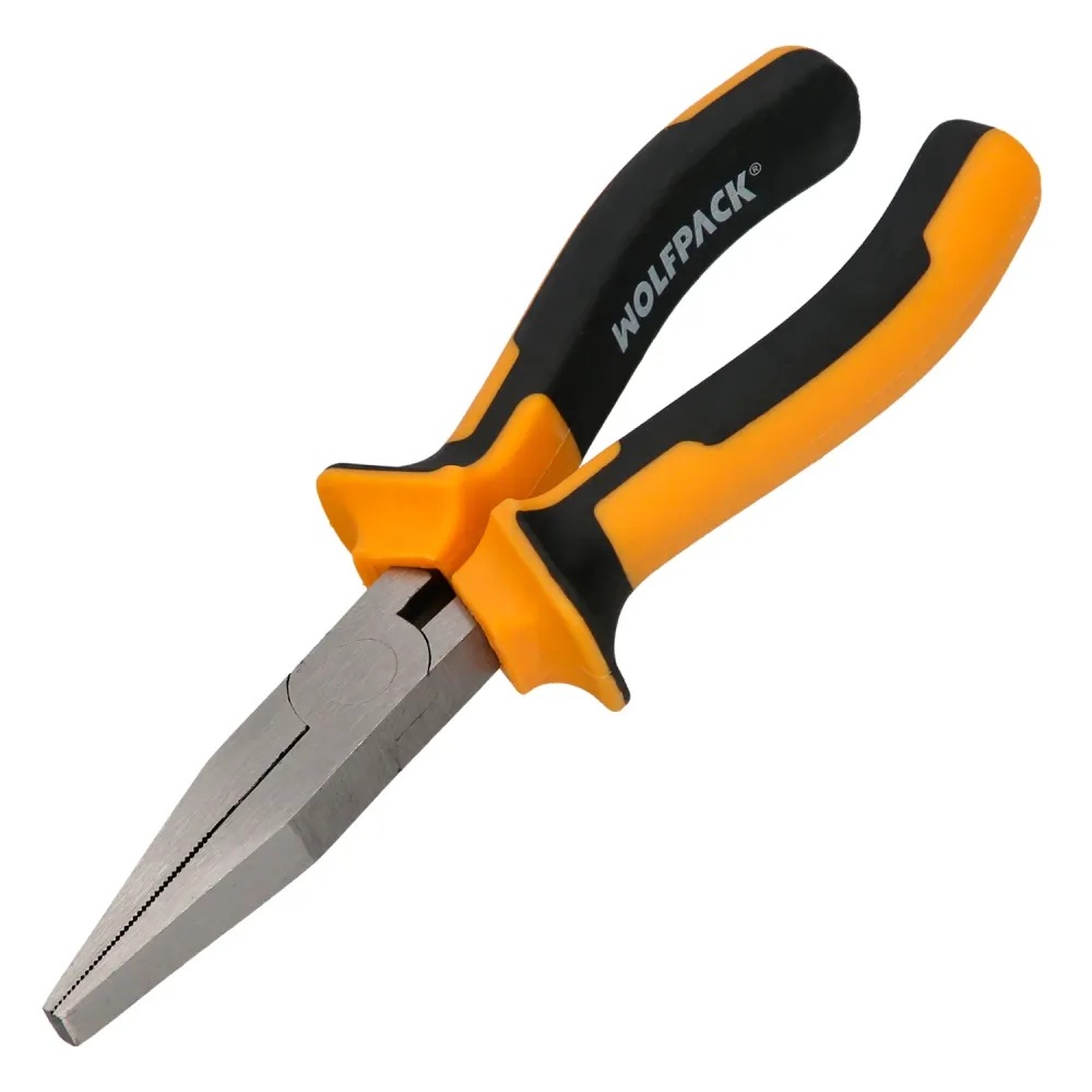 Alicate de bico chato de 150 mm. Alicate de bico chato de ço DIN 5745, alicate de bico chato longo,