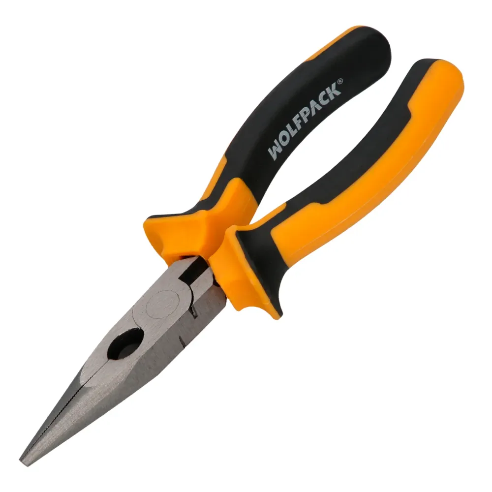 Alicate de bico reto de 150 mm. Alicate de bico reto de ço DIN 5745, alicate de bico reto longo,