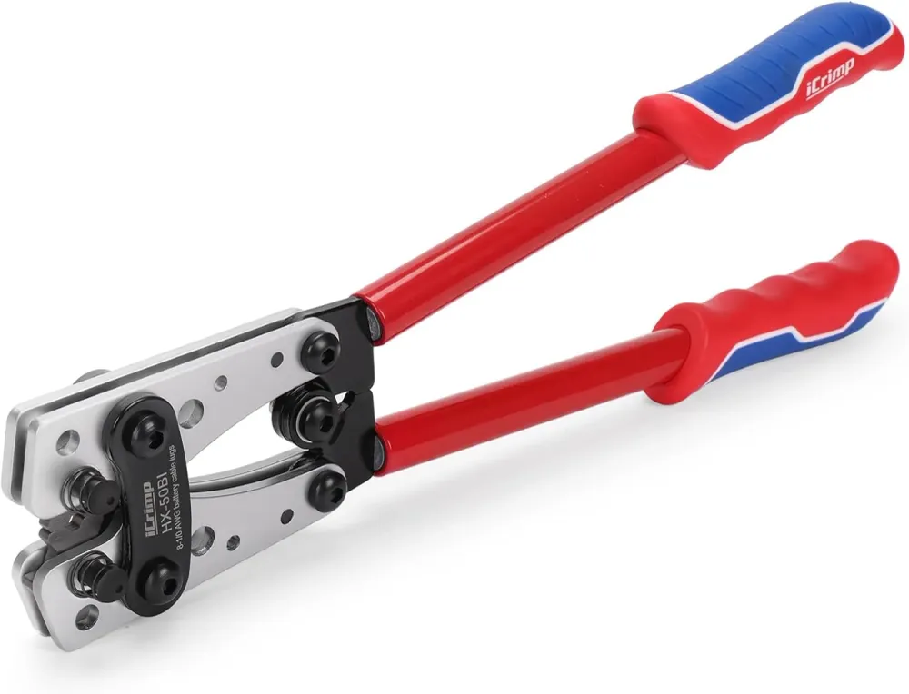Ferramenta de crimpagem de terminais de fio HX-50BI, crimpador de terminais de cabo para terminais AWG8-1/0 CU/Al iCrimp