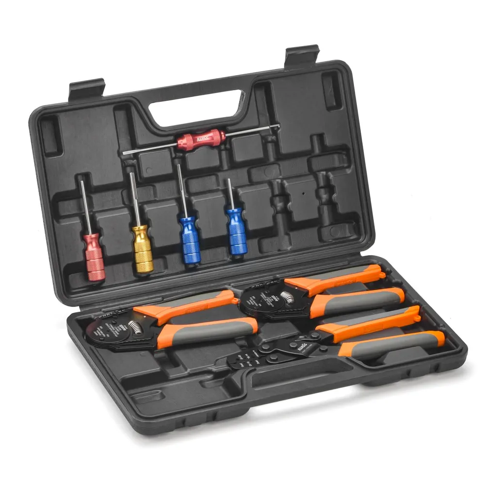 Kit de ferramentas de crimpagem de fios KIT-DC02 para conectores Deutsch e terminais Weather Pack com ferramentas de remoç...