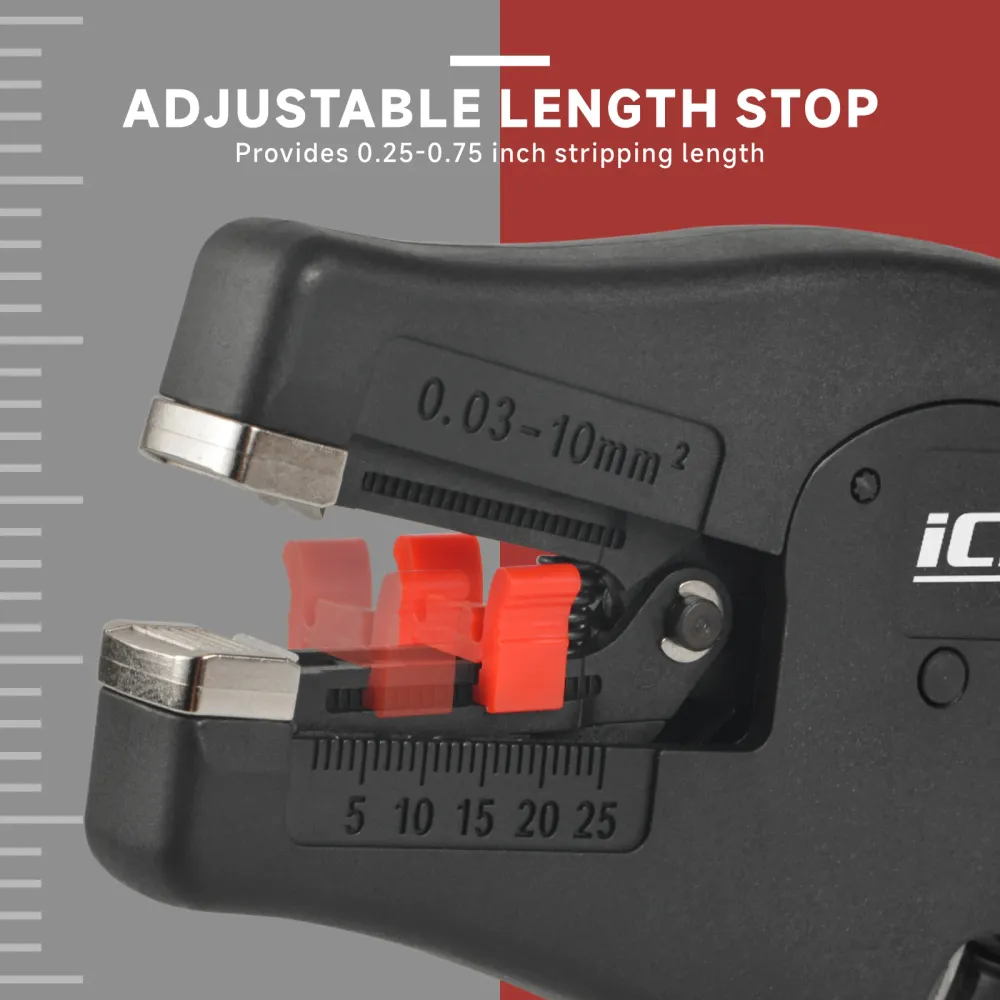 Alicate de decapagem de fios IWS-D10 com cortador integrado, ferramenta multifuncional para decapagem de fios e corte de 0...