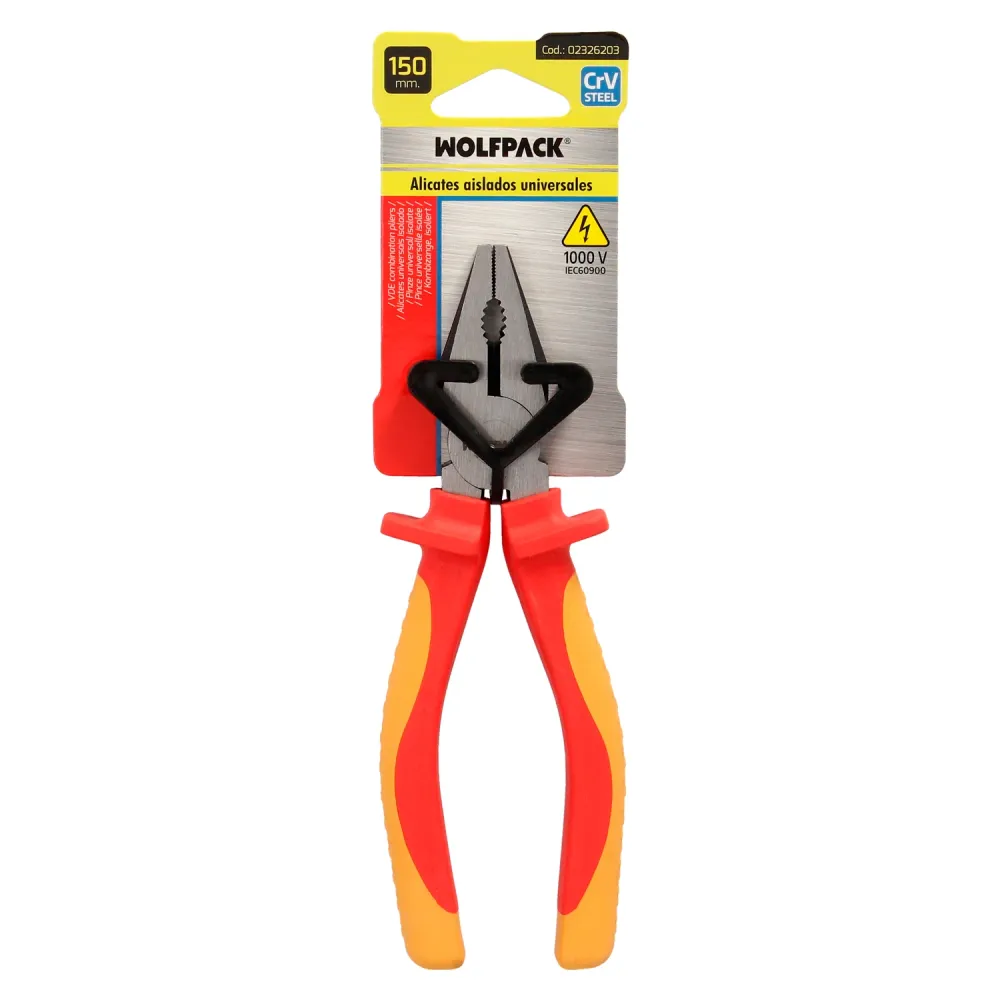 Alicate Universal 150 mm. Cabos Isolados. Alicate Decapador de Fios de ço Cromo Vanádio, Cortador de Cabos, Decapador de C...