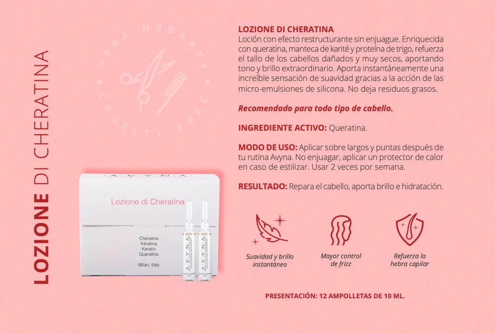 Lozione di Cheratina Avyna Cosméticos SL