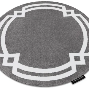 Tapete HAMPTON Lux redondo cinzento cercle 140 cm