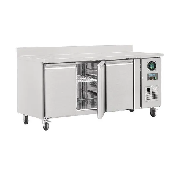 Congelador de ço inoxidável de 3 portas da série Polar U com splashback 417Ltr, DL917