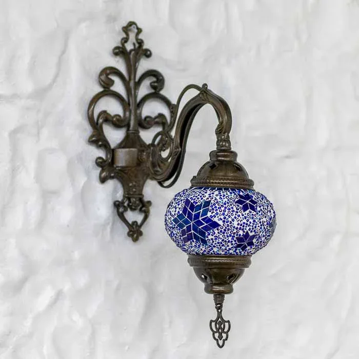 Arandela Turca Mosaico Azul
