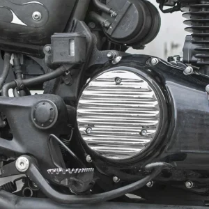 Shiny Right 'Ribbed' Engine Cover Honda com Proteção UV