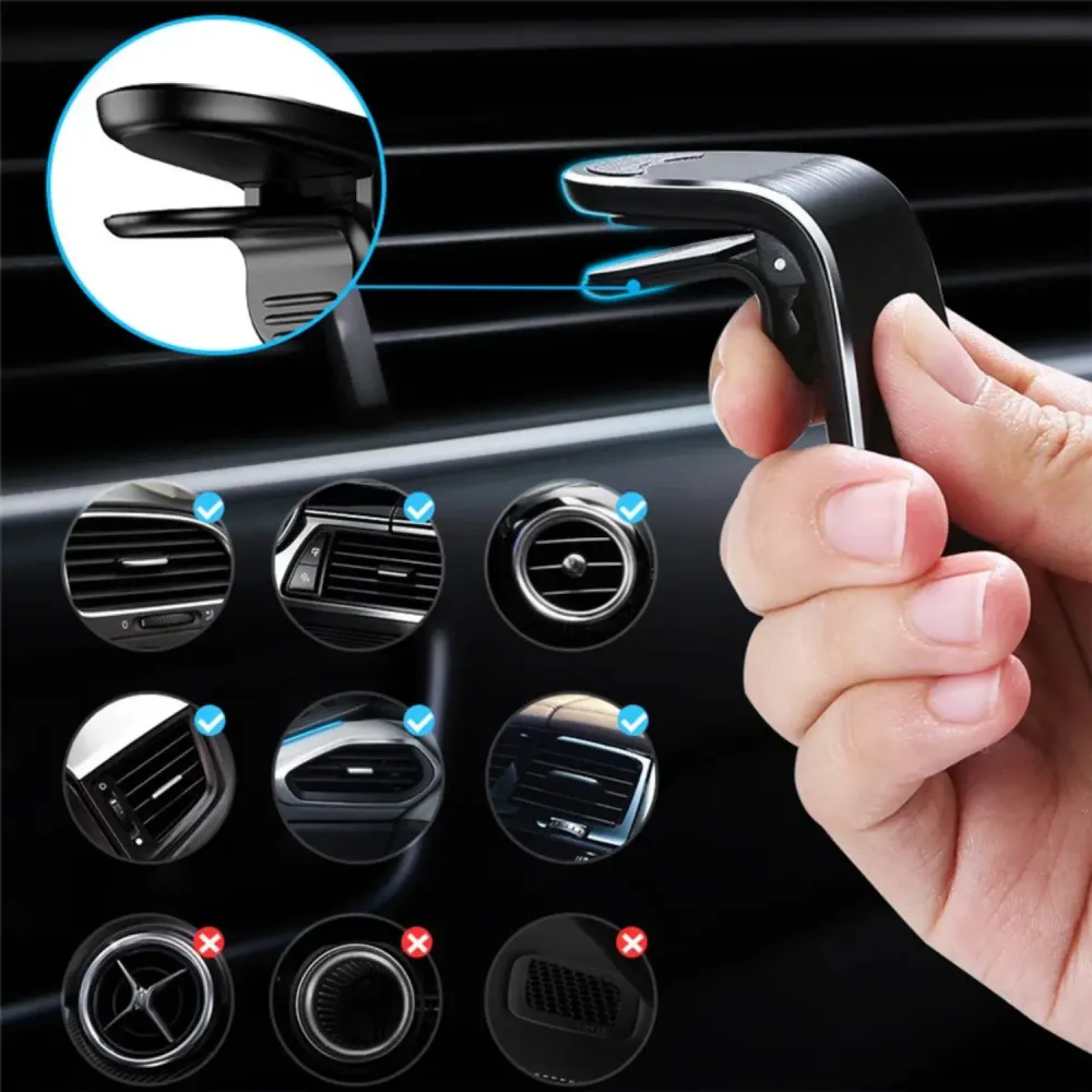 Suporte Celular Automotivo Magnético Ar Condicionado 360