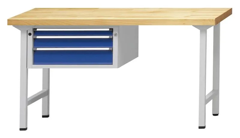 Bancada combinada de bancadas ANKE, modelo 502 V, 1500 x 700 x 840 mm, RAL 7035/5010, BMP 40 mm, 410.016