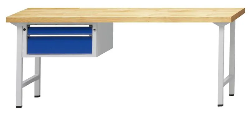 Bancada combinada de bancadas ANKE, modelo 521 V, 2000 x 700 x 840 mm, RAL 7035/5010, BMP 40 mm, 410.600