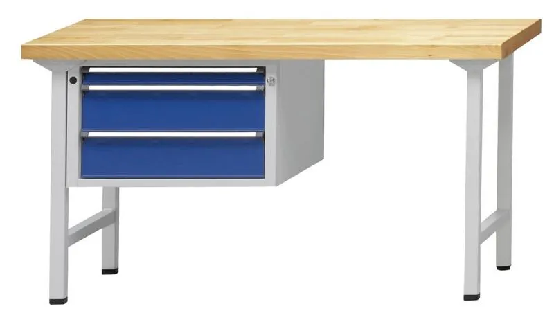 Bancada combinada de bancadas ANKE, modelo 602 V, 1500 x 700 x 840 mm, RAL 7035/5010, BMP 40 mm, 410.048