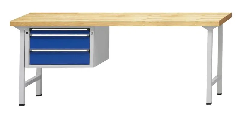 Bancada combinada de bancadas ANKE, modelo 622 V, 2000 x 700 x 840 mm, RAL 7035/5010, BMP 40 mm, 410.648