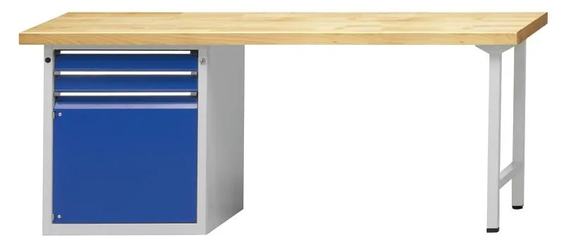 Bancada combinada de bancadas ANKE, modelo 822 V, 2000 x 700 x 840 mm, RAL 7035/5010, BMP 40 mm, 410.816